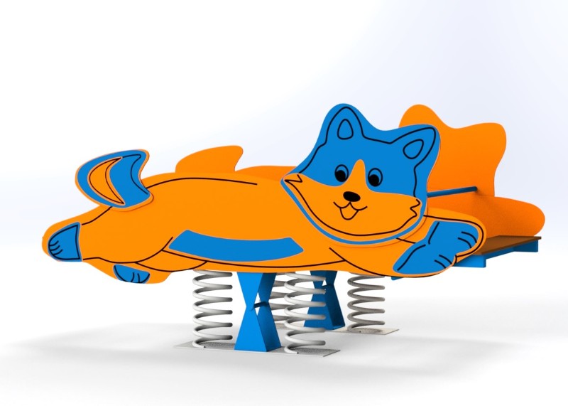 Spyruoklinės sūpuoklės vaikams Lapė (1)