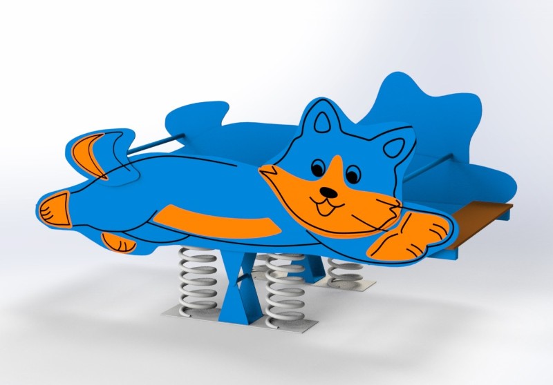 Spyruoklinės sūpuoklės vaikams Lapė (2)