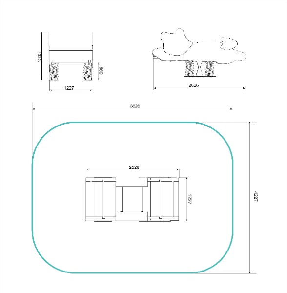 Spyruoklinės sūpuoklės vaikams Lapė (3)