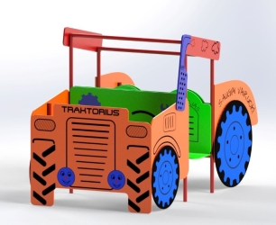 Teminis vaikų žaidimų įrenginys Traktorius (8)